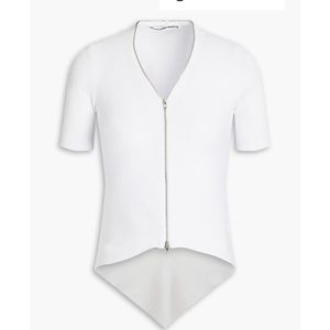 ALEXANDER WANG
Asymmetric ribbed cotton zip-up top size Xs
